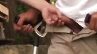 Handicapped man gets lucky outdoors This brunette doesn Thumbnail