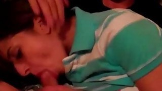 Pretty playgirl sucks on dudes dong for jizz flow Thumbnail
