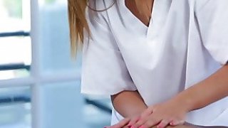 Black stepdad fucks teen stepdaughter during massage Thumbnail