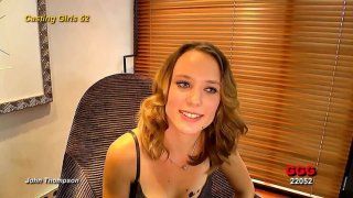 German blonde ashlee cox gives intense blowjob deep throat suck - petite rough hardcore sex Thumbnail