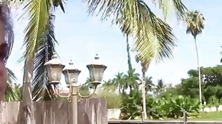 Independence Day turns into threesome sex near the pool Thumbnail