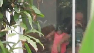 Creep taping gf throating through window Thumbnail